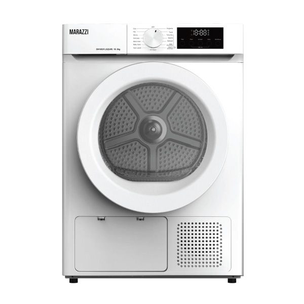 საშრობი მანქანა MARAZZI DH1053FL53(S/W), 10კგ, შრობის დრო (წთ) 20/360, ფრეონის ტიპი R290, თეთრი (ახალი დალუქული პროდუქტი)