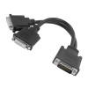 POWERTECH ადაპტერის კაბელი DMS-59-დან 2x DVI CAB-DMS59DVI-მდე, 0.25 მ, შავი (ახალი პროდუქტი დალუქული)