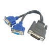 კაბელი ადაპტერი Powertech DMS-59-დან 2x VGA CAB-DMS002-მდე, 0.20 მ, შავი (ახალი პროდუქტი დალუქული)