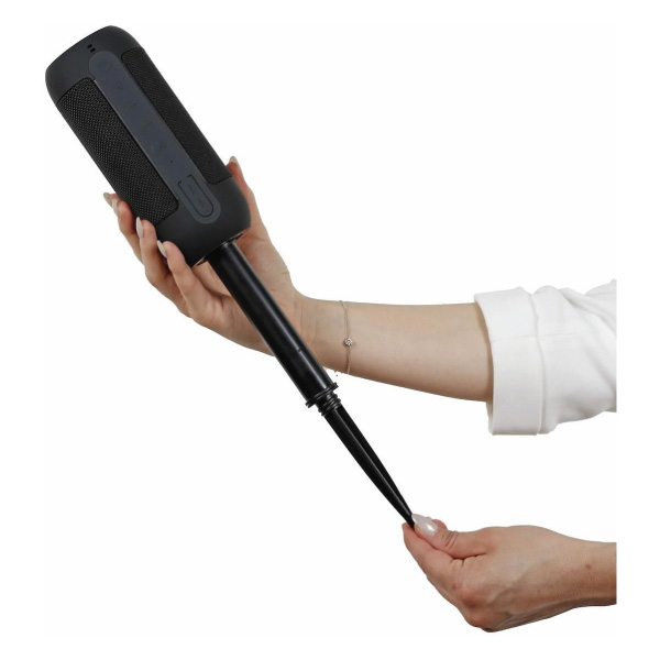 დინამიკი (Speaker) S001, Bluetooth, MicroSD, FM, AUX, შავი (ახალი დალუქული პროდუქტი)