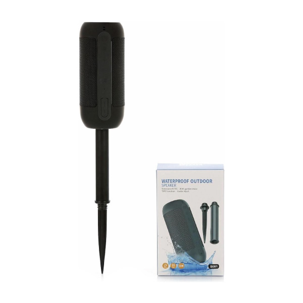 დინამიკი (Speaker) S001, Bluetooth, MicroSD, FM, AUX, შავი (ახალი დალუქული პროდუქტი)