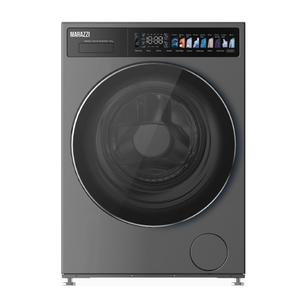 სარეცხი მანქანა MARAZZI WMDD-1204FL92(S/DG), 12კგ, 1400 RPM, ინვენტორული BLDC, ნაცრისფერი (ახალი დალუქული პროდუქტი)